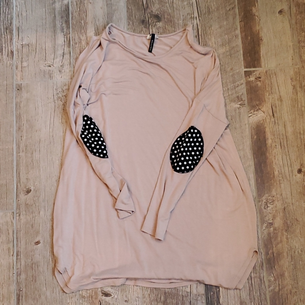 Bellamie tunic shirt with cute elbow patches